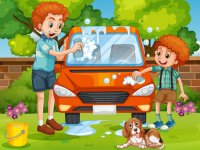 Car Wash Hidden Memory Puzzle Game