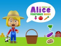 World of Alice Vegetables Names Educational Game