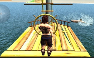 Raft Angry Shark Hunter - Ocean Survival Game