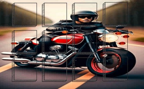 Motorcycles Photo Image Scramble Puzzle Game